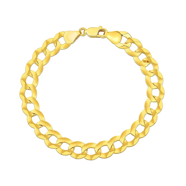 14k Yellow Gold Solid Curb Bracelet 10.0mm - Premium Bracelets - Just $2891.99! Shop now at Pulse Designer Fashion