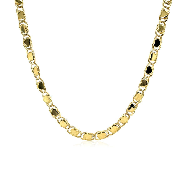 3.3mm 14k Yellow Gold Heart Chain - Premium Chains - Just $1310.99! Shop now at Pulse Designer Fashion