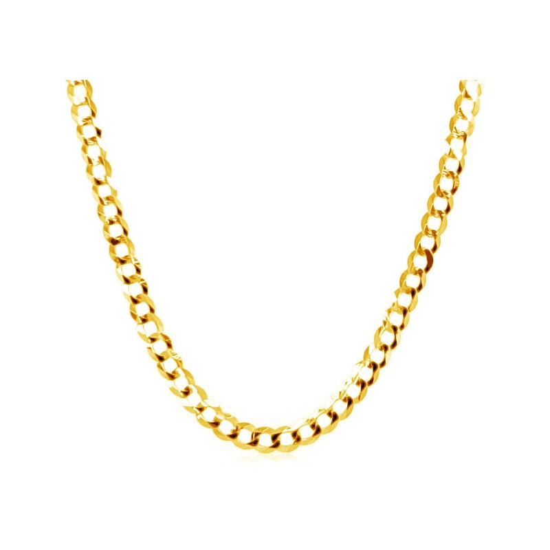 2.4mm 10k Yellow Gold Curb Chain - Premium Chains - Just $397.99! Shop now at Pulse Designer Fashion