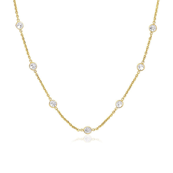 14k Yellow Gold CZ By the Yard Long Links - Premium Necklaces - Just $999.99! Shop now at Pulse Designer Fashion