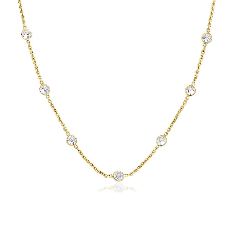 14k Yellow Gold CZ By the Yard Long Links - Premium Necklaces - Just $999.99! Shop now at Pulse Designer Fashion