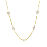 14k Yellow Gold CZ By the Yard Long Links - Premium Necklaces - Just $999.99! Shop now at Pulse Designer Fashion