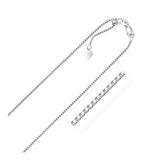 Sterling Silver 1.4mm Adjustable Box Chain - Premium Chains - Just $90.99! Shop now at Pulse Designer Fashion