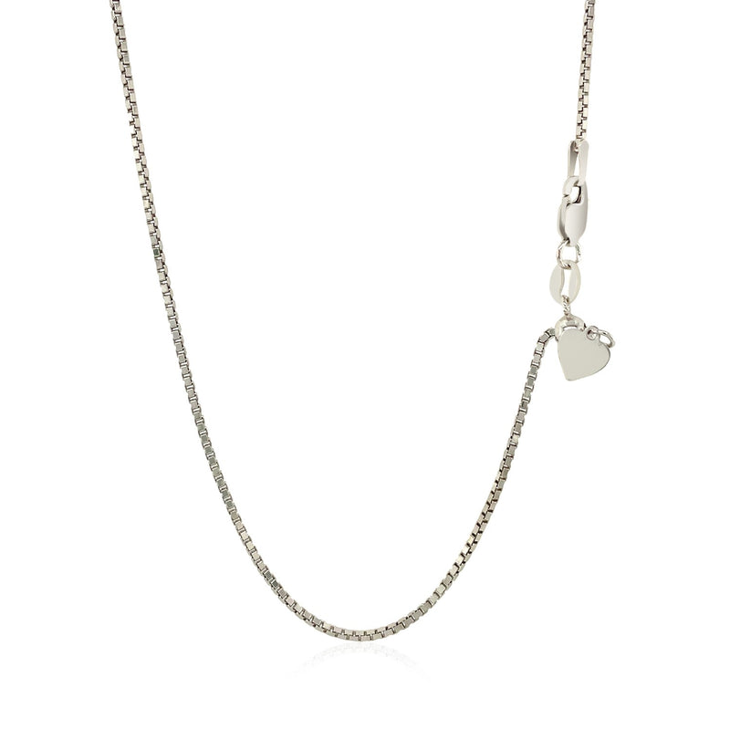 Sterling Silver 1.4mm Adjustable Box Chain - Premium Chains - Just $90.99! Shop now at Pulse Designer Fashion