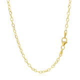 2.5mm 14k Yellow Gold Pendant Chain with Textured Links - Premium Chains - Just $425.99! Shop now at Pulse Designer Fashion