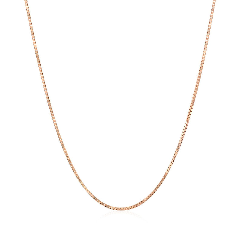 14k Rose Gold Classic Box Chain 0.8mm - Premium Chains - Just $313.99! Shop now at Pulse Designer Fashion