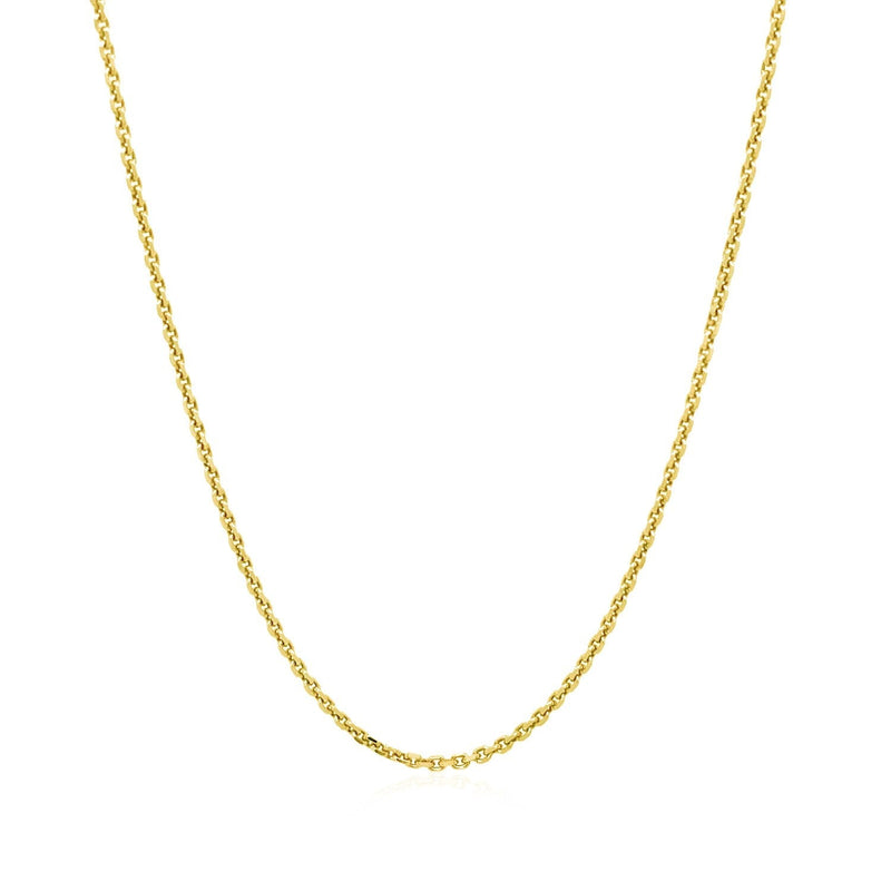 14k Yellow Gold Diamond Cut Cable Link Chain 1.4mm - Premium Chains - Just $327.99! Shop now at Pulse Designer Fashion