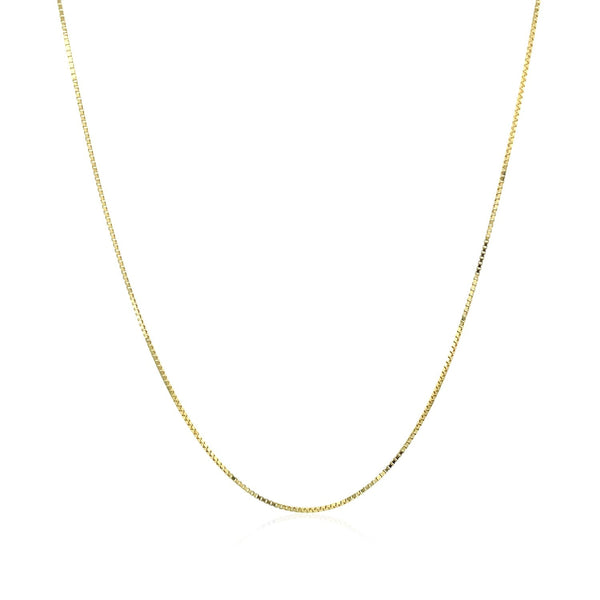 10k Yellow Gold Classic Box Chain 0.6mm - Premium Chains - Just $111.99! Shop now at Pulse Designer Fashion