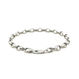 4.6mm 14k White Gold Oval Rolo Bracelet - Premium Bracelets - Just $577.99! Shop now at Pulse Designer Fashion