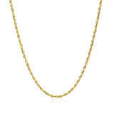 2.0mm 10k Yellow Gold Solid Diamond Cut Rope Chain - Premium Chains - Just $406.99! Shop now at Pulse Designer Fashion