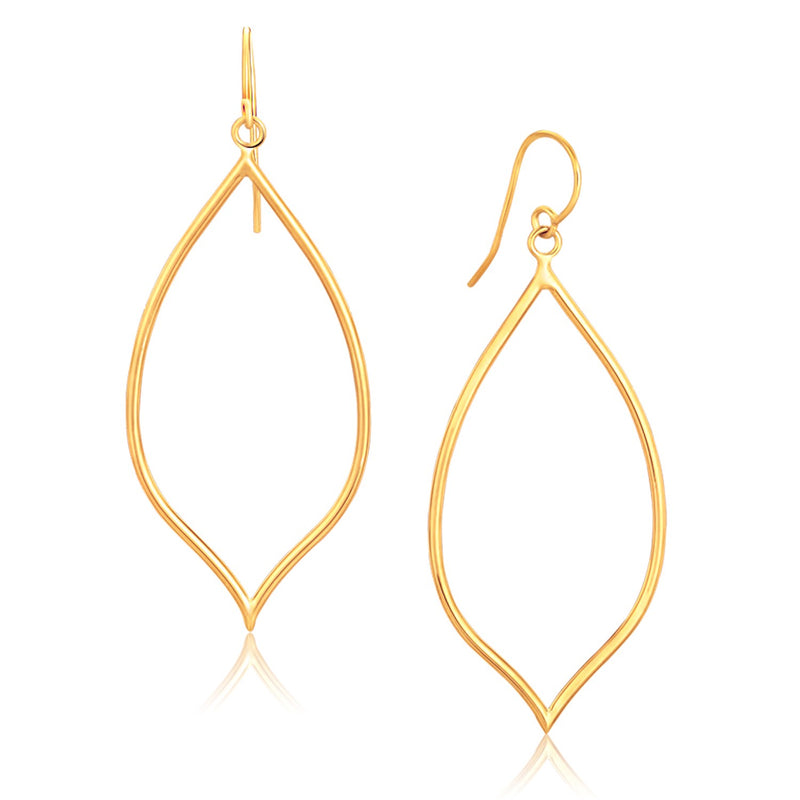 14k Yellow Gold Marquise Style Polished Earrings - Premium Earrings - Just $323.99! Shop now at Pulse Designer Fashion