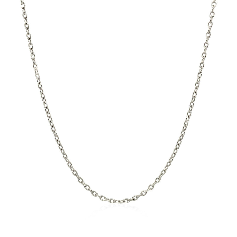 14k White Gold Round Cable Link Chain 1.5mm - Premium Chains - Just $380.99! Shop now at Pulse Designer Fashion