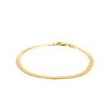 3.0mm 14k Yellow Gold Super Flex Herringbone Bracelet - Premium Bracelets - Just $321.99! Shop now at Pulse Designer Fashion