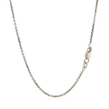 14k White Gold Diamond Cut Cable Link Chain 1.4mm - Premium Chains - Just $333.99! Shop now at Pulse Designer Fashion