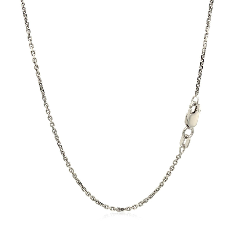 14k White Gold Diamond Cut Cable Link Chain 1.4mm - Premium Chains - Just $333.99! Shop now at Pulse Designer Fashion