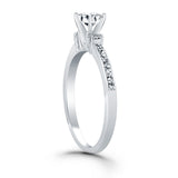 14k White Gold Diamond Accent Engagement Ring - Premium Rings - Just $3712.99! Shop now at Pulse Designer Fashion