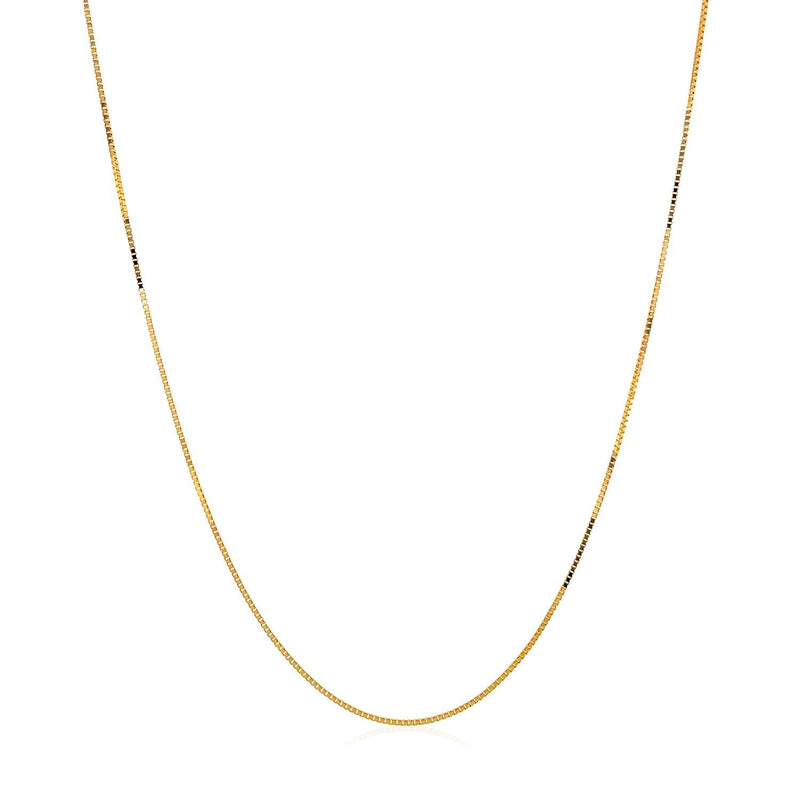 14k Yellow Gold Classic Box Chain 0.45mm - Premium Chains - Just $161.99! Shop now at Pulse Designer Fashion