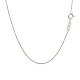 Sterling Silver Rhodium Plated Box Chain 0.7mm - Premium Chains - Just $14.99! Shop now at Pulse Designer Fashion