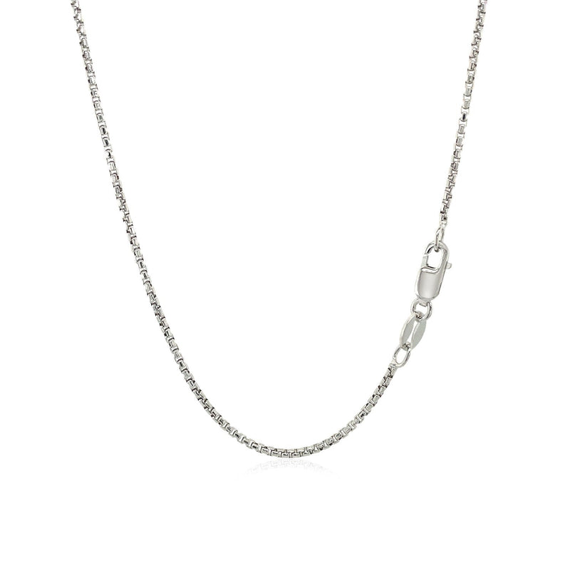 14k White Gold Round Box Chain 1.35 mm - Premium Chains - Just $348.99! Shop now at Pulse Designer Fashion