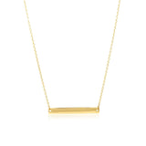 14k Yellow Gold Smooth Flat Horizontal Bar Style Necklace - Premium Necklaces - Just $470.99! Shop now at Pulse Designer Fashion