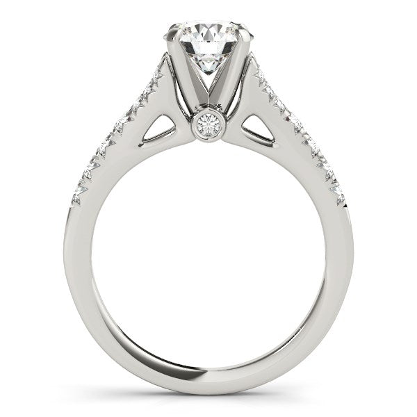 14k White Gold Split Shank Prong Set Diamond Engagement Ring (1 3/8 cttw) - Premium Rings - Just $7763.99! Shop now at Pulse Designer Fashion