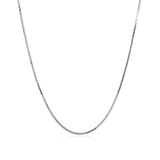 18k White Gold Box Chain 0.8mm - Premium Chains - Just $521.99! Shop now at Pulse Designer Fashion