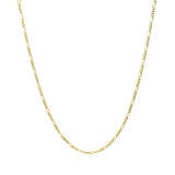 14k Yellow Gold Solid Figaro Chain 1.3mm - Premium Chains - Just $225.99! Shop now at Pulse Designer Fashion