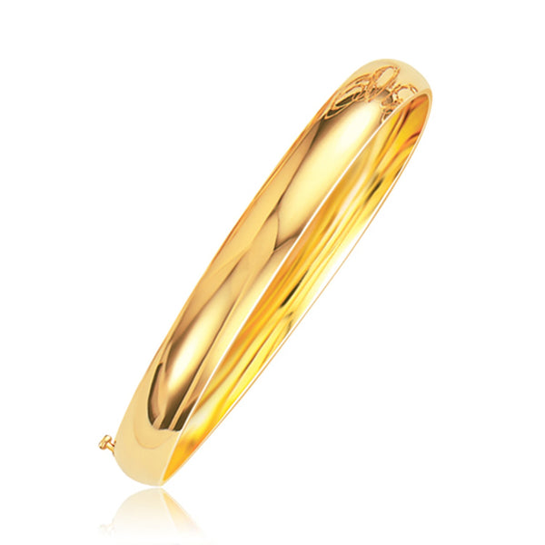 Classic Bangle in 14k Yellow Gold (8.0mm) - Premium Bangles - Just $1597.99! Shop now at Pulse Designer Fashion