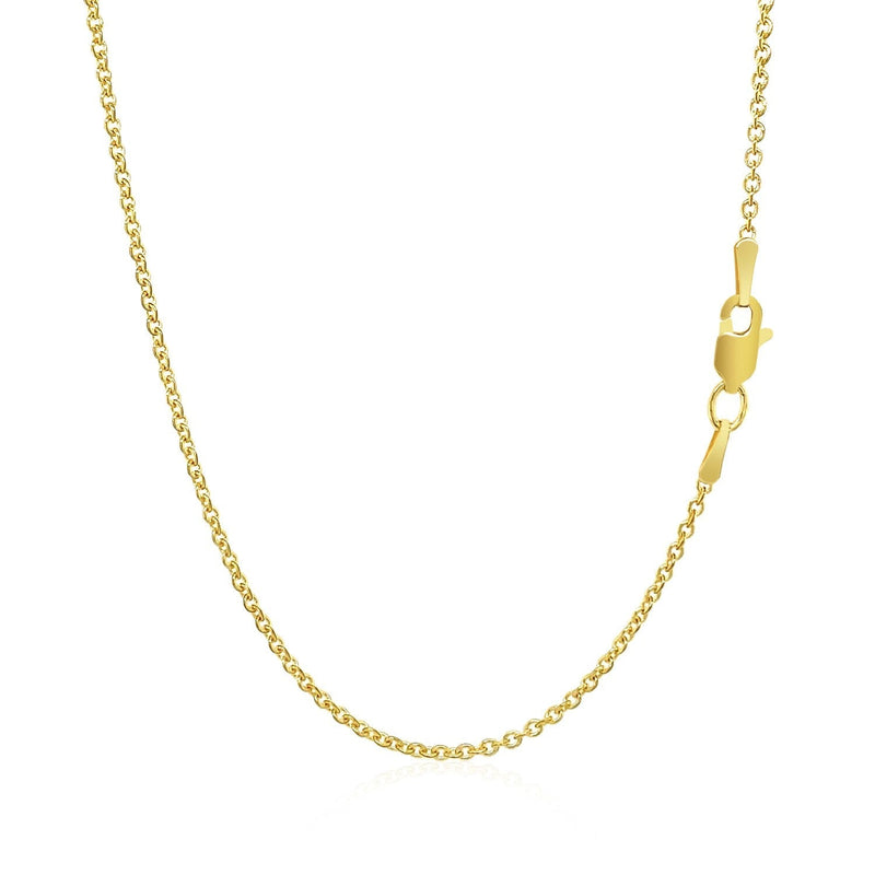 14k Yellow Gold Forsantina Lite Cable Link Chain 1.5mm - Premium Chains - Just $239.99! Shop now at Pulse Designer Fashion