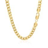 5.8mm 14k Yellow Gold Solid Miami Cuban Chain - Premium Chains - Just $6382.99! Shop now at Pulse Designer Fashion