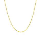 14k Yellow Gold Singapore Chain 1.0mm - Premium Chains - Just $75.99! Shop now at Pulse Designer Fashion