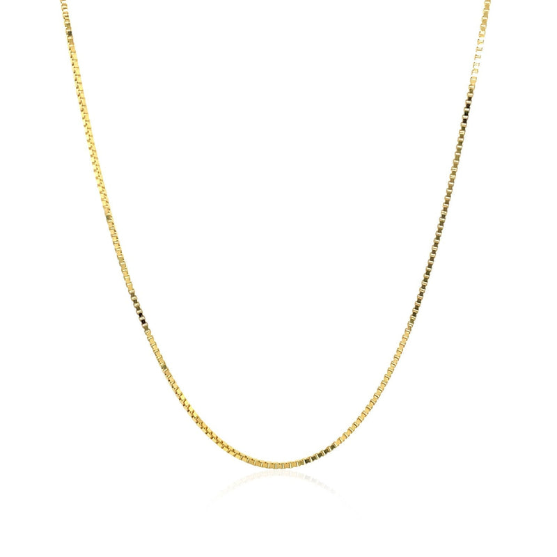 18k Yellow Gold Box Chain 0.8mm - Premium Chains - Just $514.99! Shop now at Pulse Designer Fashion