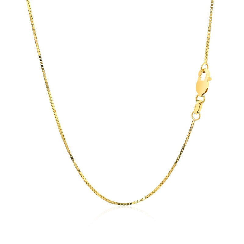 18k Yellow Gold Box Chain 0.8mm - Premium Chains - Just $514.99! Shop now at Pulse Designer Fashion