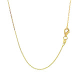 14k Yellow Gold Diamond Cut Cable Link Chain 0.8mm - Premium Chains - Just $167.99! Shop now at Pulse Designer Fashion