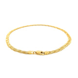 3.5mm 14k Yellow Braided Foxtail Anklet - Premium Anklets - Just $623.99! Shop now at Pulse Designer Fashion