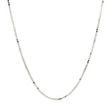 10k White Gold Adjustable Box Chain 0.85mm - Premium Chains - Just $373.99! Shop now at Pulse Designer Fashion