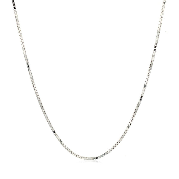 10k White Gold Adjustable Box Chain 0.85mm - Premium Chains - Just $373.99! Shop now at Pulse Designer Fashion