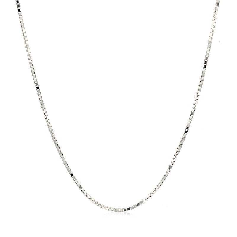 10k White Gold Adjustable Box Chain 0.85mm - Premium Chains - Just $373.99! Shop now at Pulse Designer Fashion