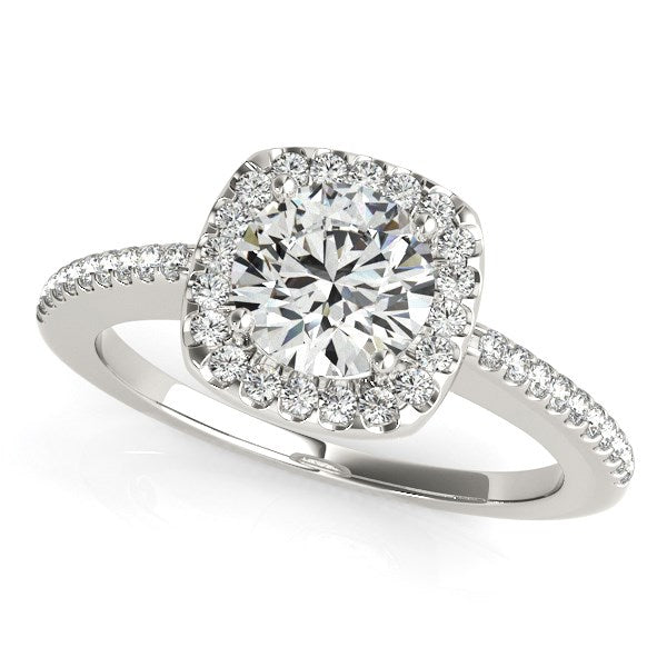 14k White Gold Pave Style Slim Shank Diamond Engagement Ring (1 1/8 cttw) - Premium Rings - Just $6756.99! Shop now at Pulse Designer Fashion