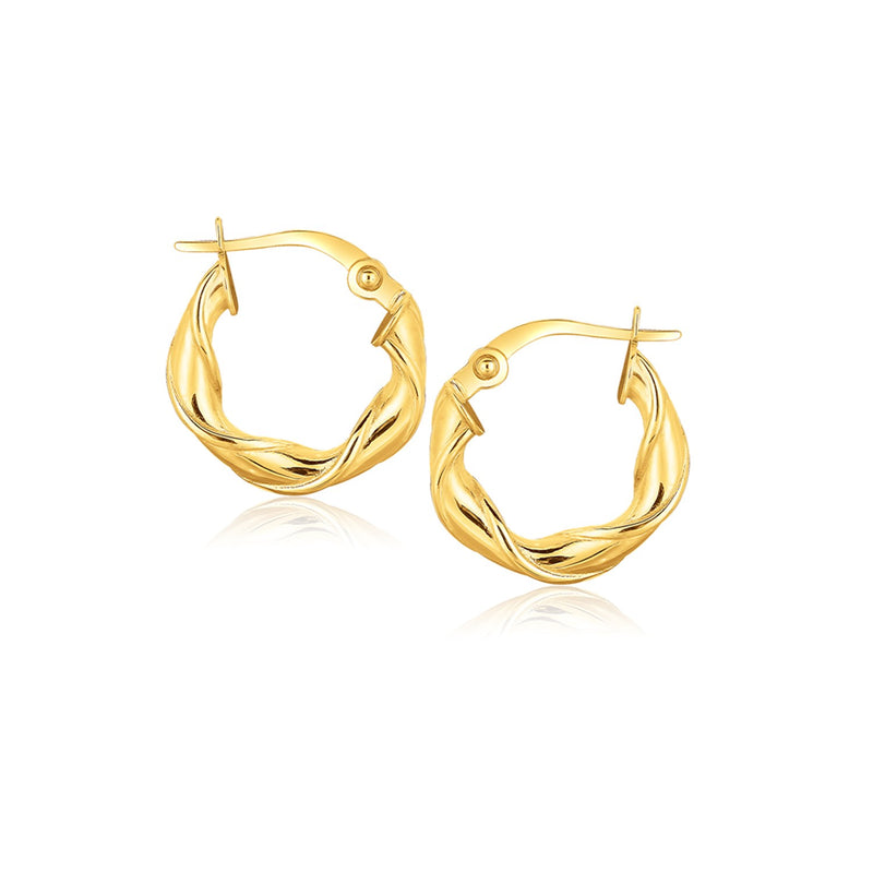 14k Yellow Gold Hoop Earrings (5/8 inch) - Premium Earrings - Just $216.99! Shop now at Pulse Designer Fashion