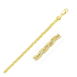 3.5mm 14k Yellow Gold Braided Chain - Premium Chains - Just $1010.99! Shop now at Pulse Designer Fashion