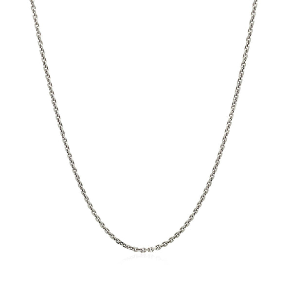 Sterling Silver Rhodium Plated Cable Chain 1.4mm - Premium Chains - Just $26.99! Shop now at Pulse Designer Fashion