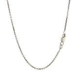 Sterling Silver Rhodium Plated Cable Chain 1.4mm - Premium Chains - Just $26.99! Shop now at Pulse Designer Fashion