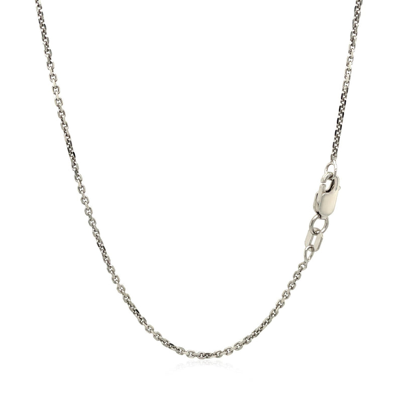 Sterling Silver Rhodium Plated Cable Chain 1.4mm - Premium Chains - Just $26.99! Shop now at Pulse Designer Fashion