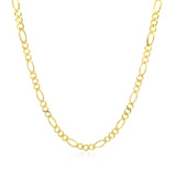 2.8mm 14k Yellow Gold Solid Figaro Chain - Premium Chains - Just $642.99! Shop now at Pulse Designer Fashion