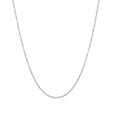 14k White Gold Singapore Chain 0.8mm - Premium Chains - Just $137.99! Shop now at Pulse Designer Fashion