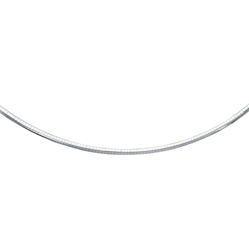 14k White Gold Chain in a Classic Omega Design (4 mm) - Premium Chains - Just $3216.99! Shop now at Pulse Designer Fashion