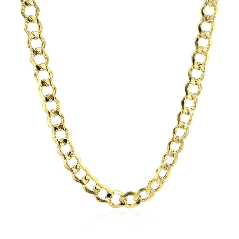 5.3mm 14k Yellow Gold Curb Chain - Premium Chains - Just $1246.99! Shop now at Pulse Designer Fashion