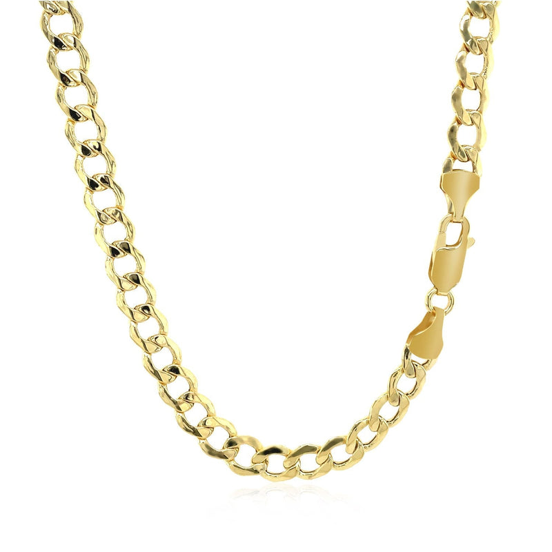 5.3mm 14k Yellow Gold Curb Chain - Premium Chains - Just $1246.99! Shop now at Pulse Designer Fashion