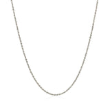 14k White Gold Adjustable Rope Chain 1.0mm - Premium Chains - Just $530.99! Shop now at Pulse Designer Fashion